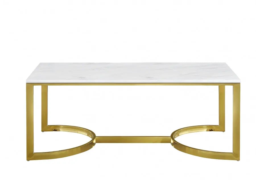 Meridian Furniture - London Coffee Table In Gold - 217-C - ATL FURNITURE