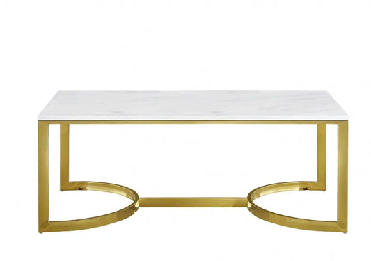 Meridian Furniture - London Coffee Table In Gold - 217-C - ATL FURNITURE