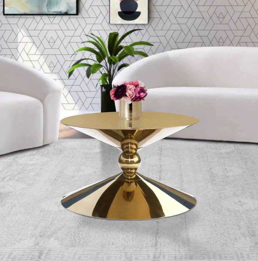 Meridian Furniture - Malia Coffee Table In Gold - 290-Ct - ATL FURNITURE