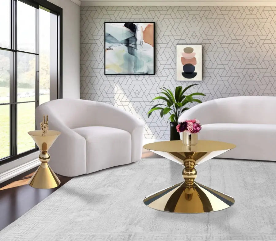 Meridian Furniture - Malia Coffee Table In Gold - 290-Ct - ATL FURNITURE