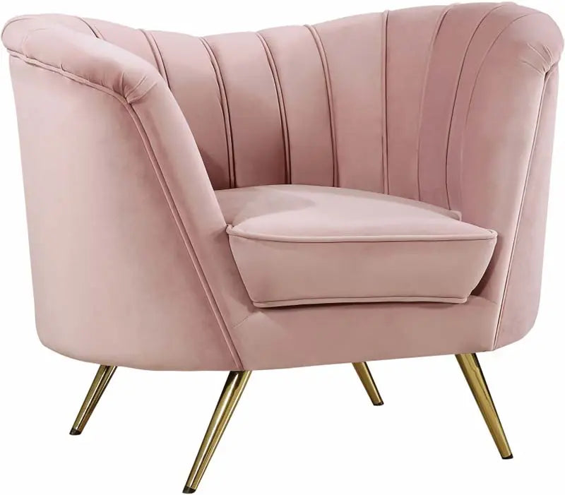 Meridian Furniture - Margo 3 Piece Living Room Set In Pink - 622Pink-S-3Set - ATL FURNITURE