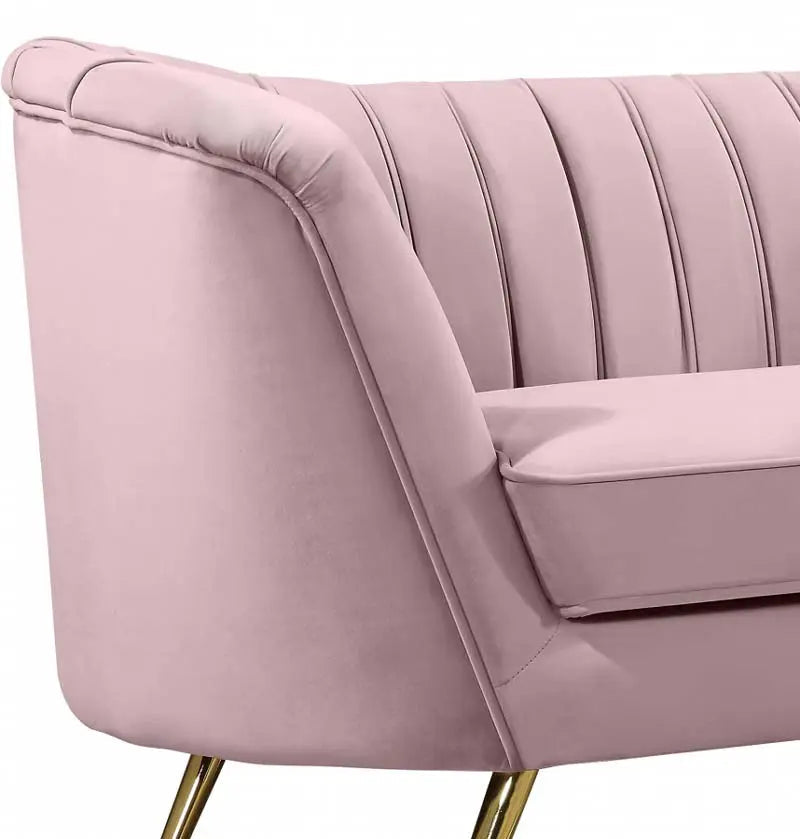 Meridian Furniture - Margo 3 Piece Living Room Set In Pink - 622Pink-S-3Set - ATL FURNITURE