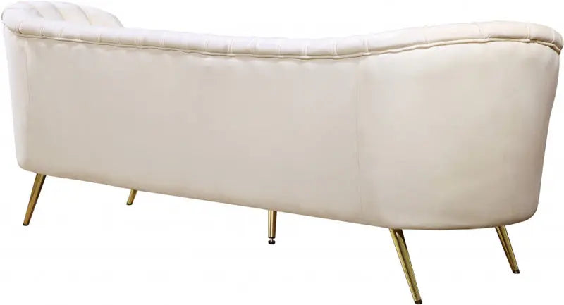 Meridian Furniture - Margo Velvet Sofa In Cream - 622Cream-S - ATL FURNITURE