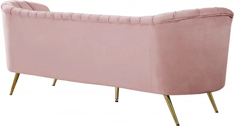 Meridian Furniture - Margo Velvet Sofa In Pink - 622Pink-S - ATL FURNITURE