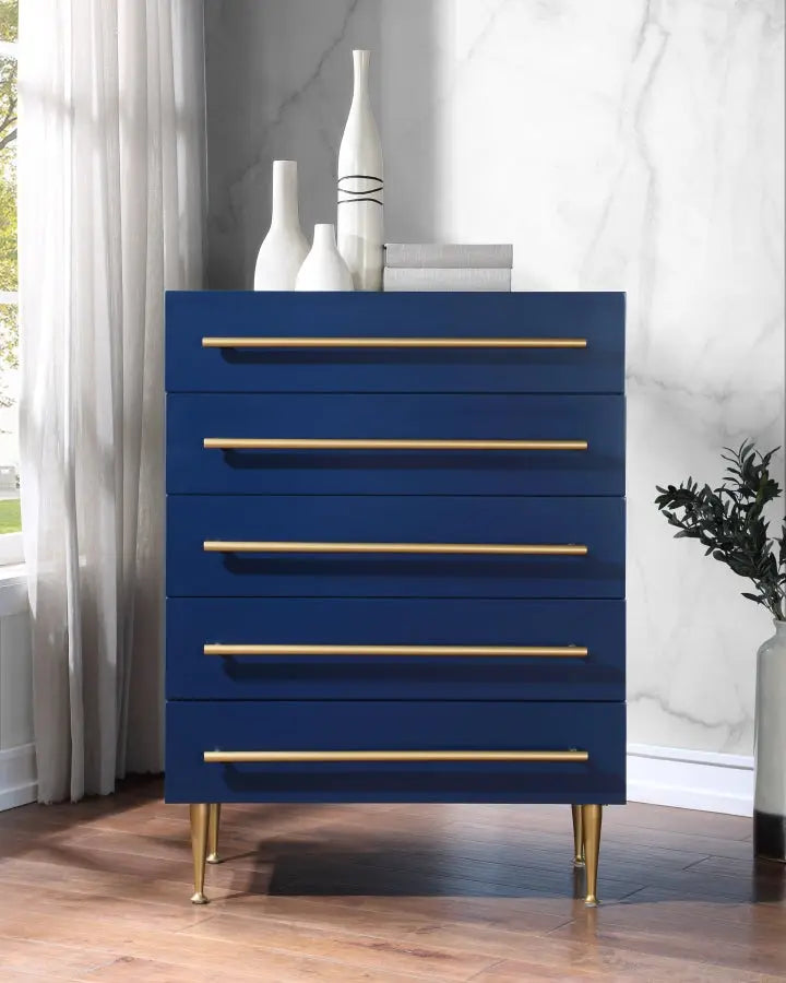 Meridian Furniture - Marisol Chest In Navy - 844Navy-Ch - ATL FURNITURE