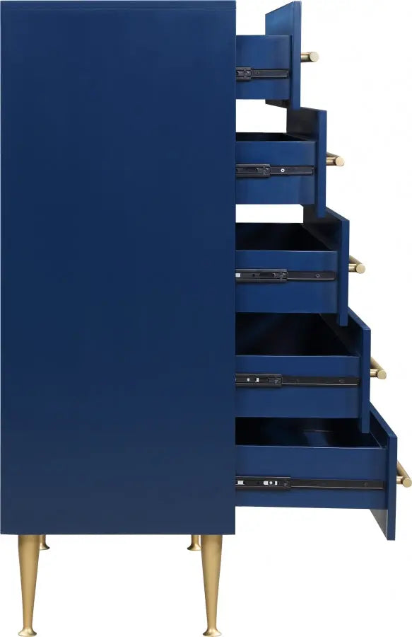 Meridian Furniture - Marisol Chest In Navy - 844Navy-Ch - ATL FURNITURE