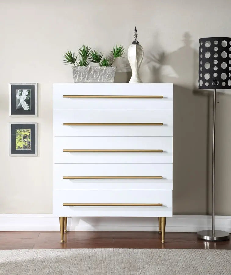 Meridian Furniture - Marisol Chest In White - 844White-Ch - ATL FURNITURE