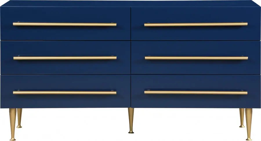 Meridian Furniture - Marisol Dresser In Navy - 844Navy-D - ATL FURNITURE