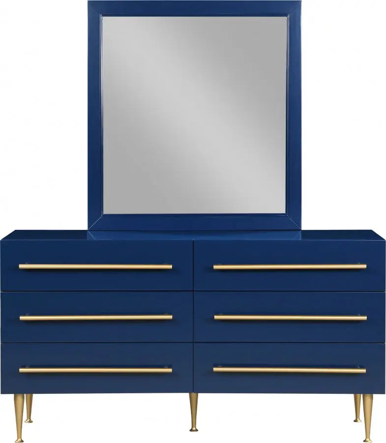 Meridian Furniture - Marisol Dresser In Navy - 844Navy-D - ATL FURNITURE