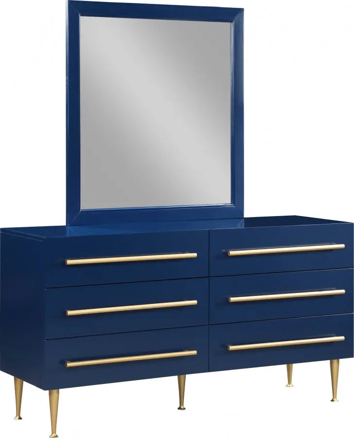 Meridian Furniture - Marisol Dresser In Navy - 844Navy-D - ATL FURNITURE