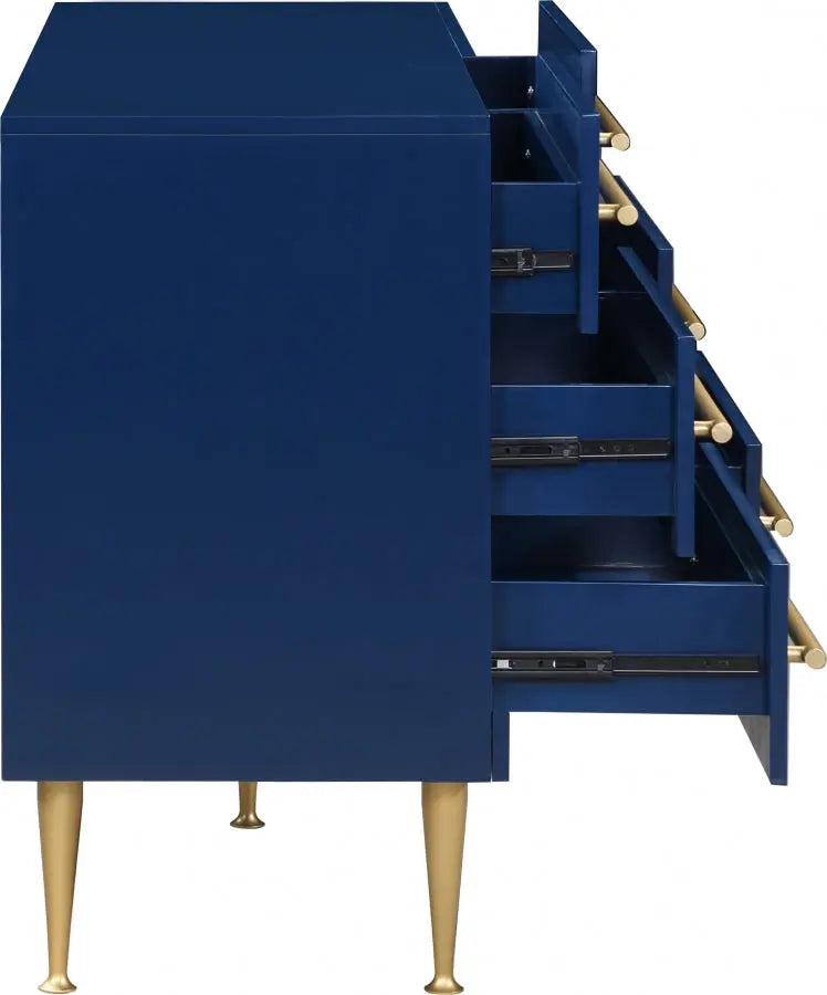 Meridian Furniture - Marisol Dresser In Navy - 844Navy-D - ATL FURNITURE