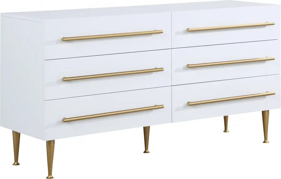 Meridian Furniture - Marisol Dresser In White - 844White-D - ATL FURNITURE