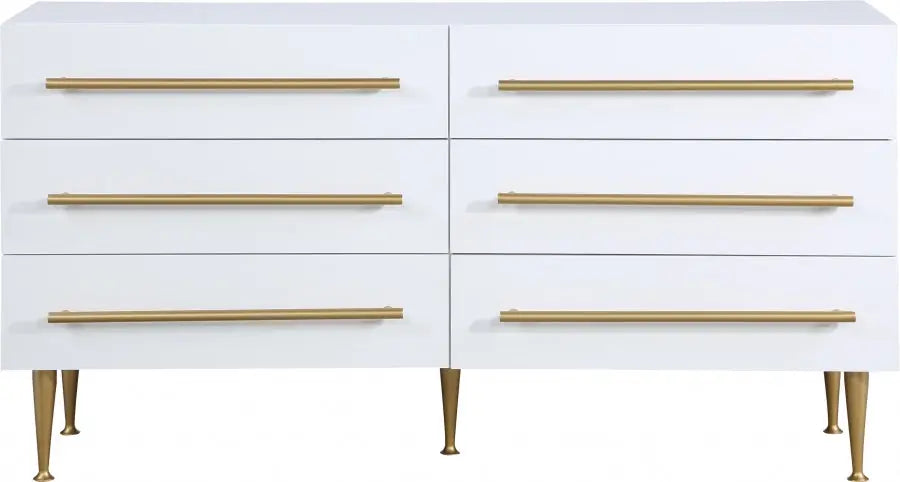 Meridian Furniture - Marisol Dresser In White - 844White-D - ATL FURNITURE