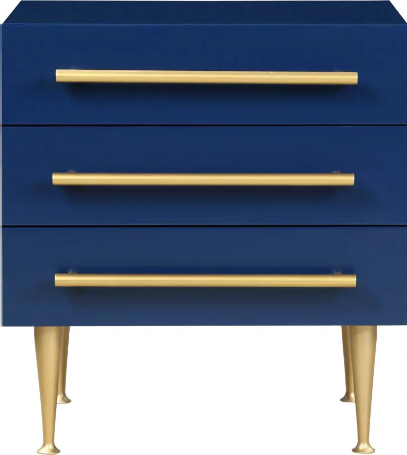 Meridian Furniture - Marisol Nightstand In Navy - 844Navy-Ns - ATL FURNITURE