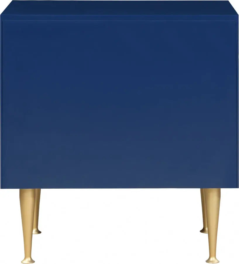 Meridian Furniture - Marisol Nightstand In Navy - 844Navy-Ns - ATL FURNITURE