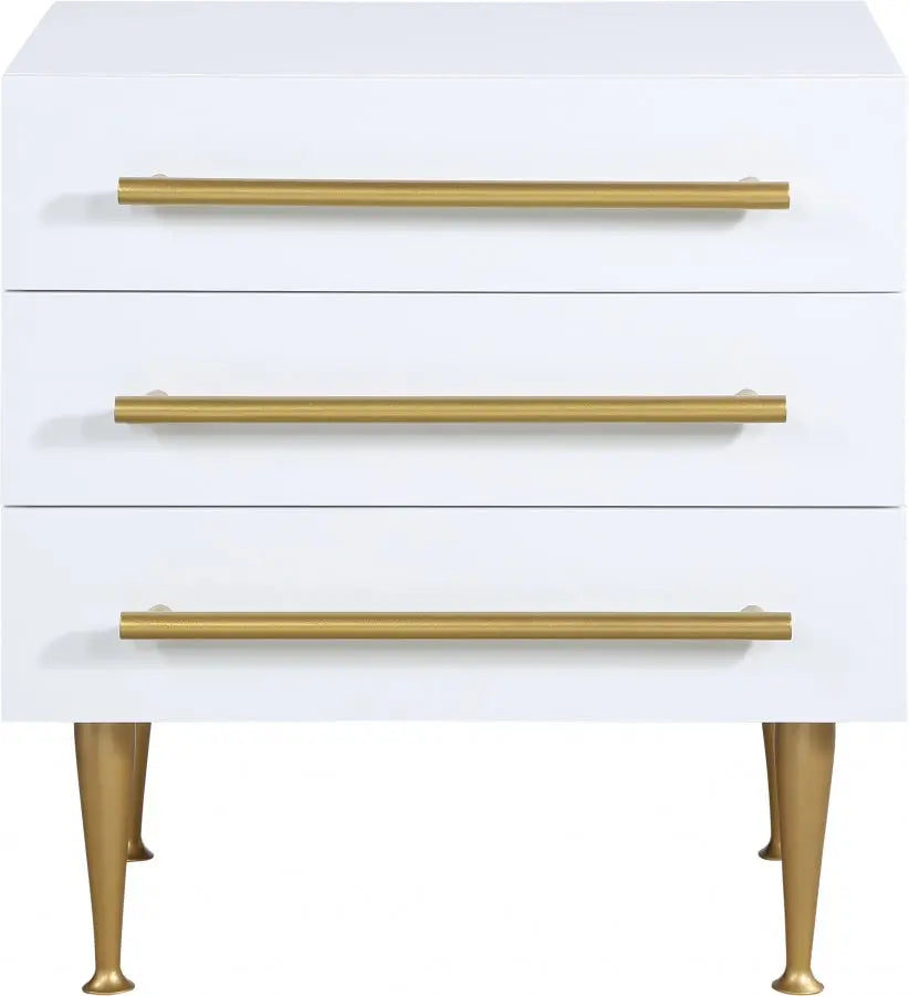 Meridian Furniture - Marisol Nightstand In White - 844White-Ns - ATL FURNITURE