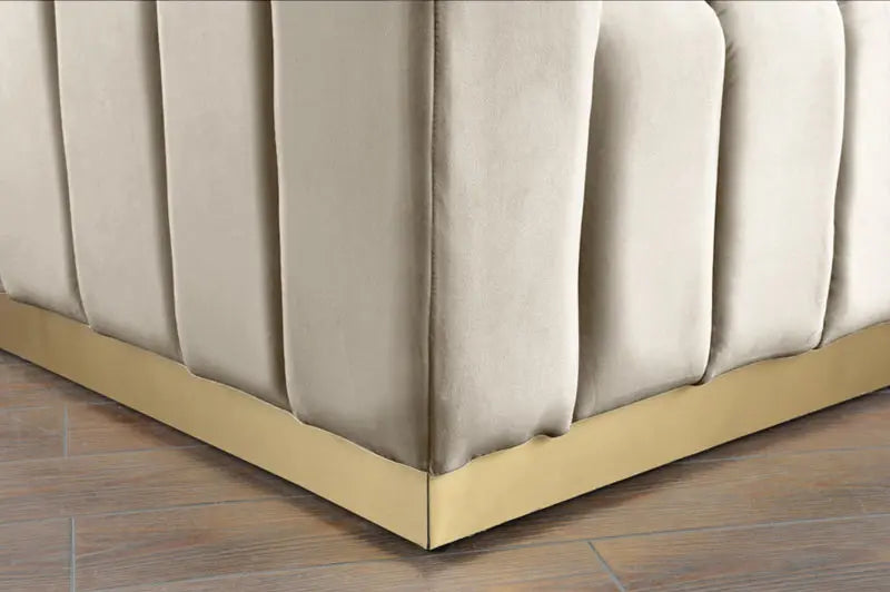 Meridian Furniture - Marlon Velvet Chair In Cream - 603Cream-C - ATL FURNITURE