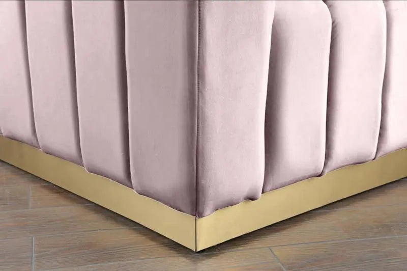 Meridian Furniture - Marlon Velvet Sofa In Pink - 603Pink-S - ATL FURNITURE