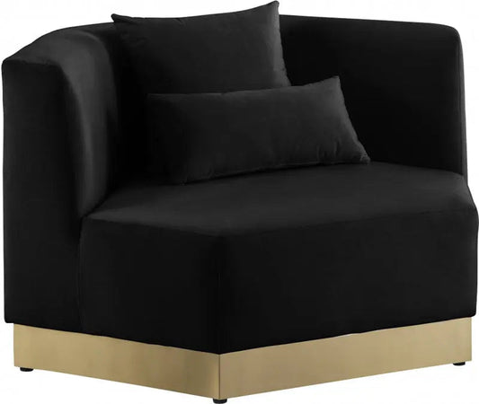 Meridian Furniture - Marquis Velvet Chair In Black - 600Black-C - ATL FURNITURE