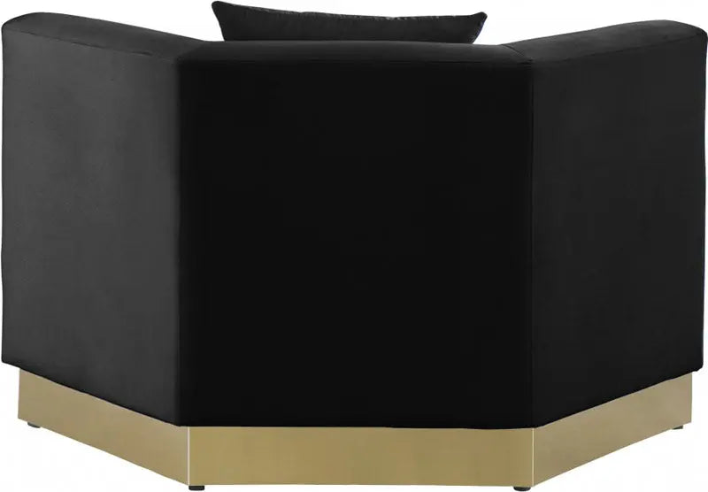 Meridian Furniture - Marquis Velvet Chair In Black - 600Black-C - ATL FURNITURE
