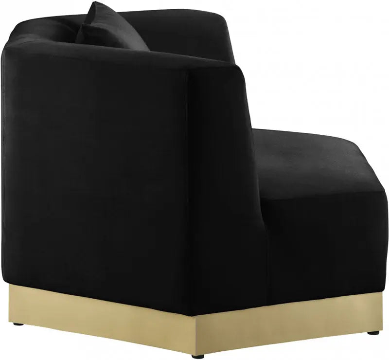 Meridian Furniture - Marquis Velvet Chair In Black - 600Black-C - ATL FURNITURE