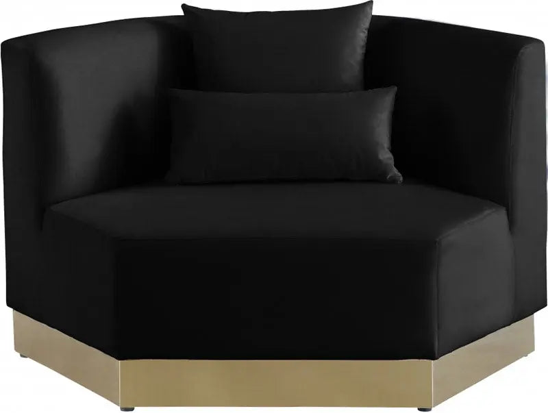 Meridian Furniture - Marquis Velvet Chair In Black - 600Black-C - ATL FURNITURE