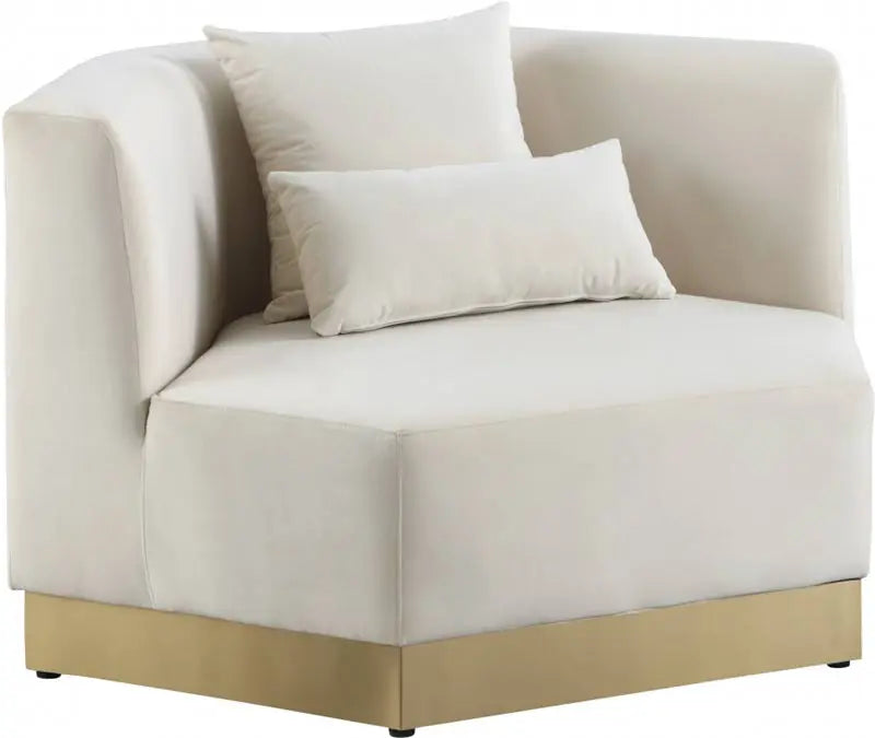 Meridian Furniture - Marquis Velvet Chair In Cream - 600Cream-C - ATL FURNITURE
