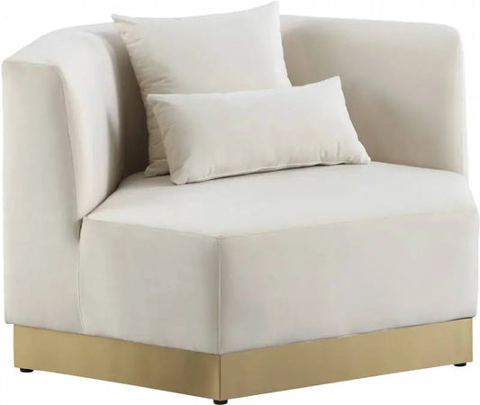 Meridian Furniture - Marquis Velvet Chair In Cream - 600Cream-C - ATL FURNITURE