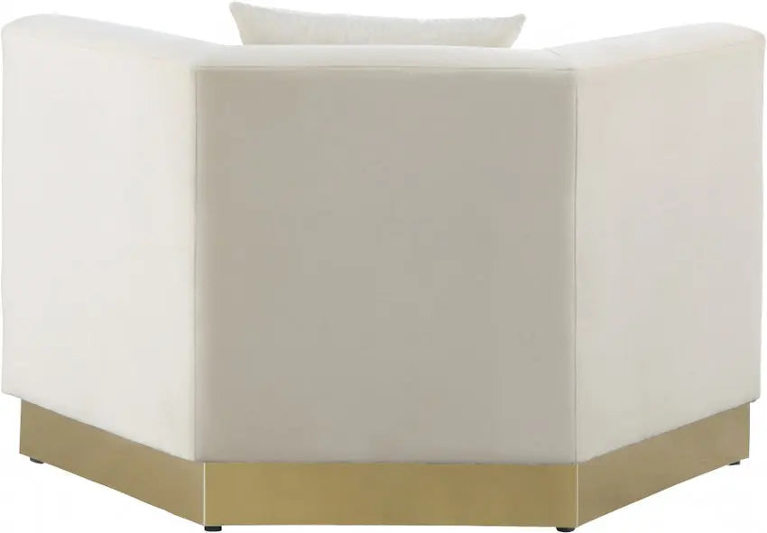 Meridian Furniture - Marquis Velvet Chair In Cream - 600Cream-C - ATL FURNITURE