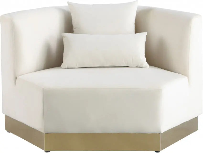 Meridian Furniture - Marquis Velvet Chair In Cream - 600Cream-C - ATL FURNITURE