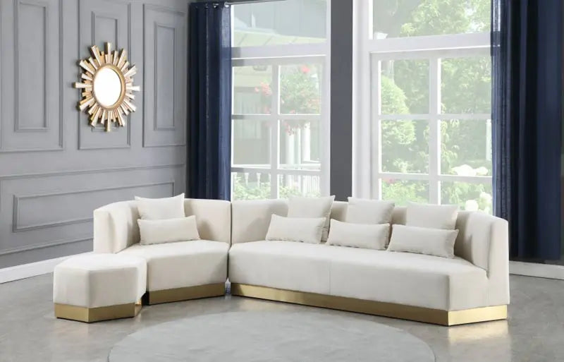 Meridian Furniture - Marquis Velvet Chair In Cream - 600Cream-C - ATL FURNITURE
