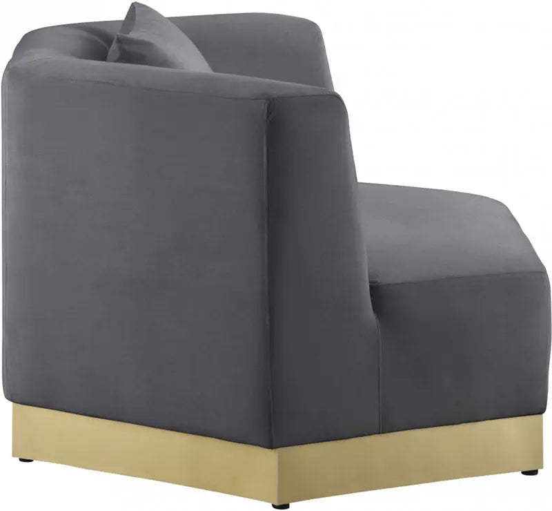 Meridian Furniture - Marquis Velvet Chair In Grey - 600Grey-C - ATL FURNITURE