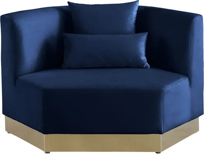 Meridian Furniture - Marquis Velvet Chair In Navy - 600Navy-C - ATL FURNITURE
