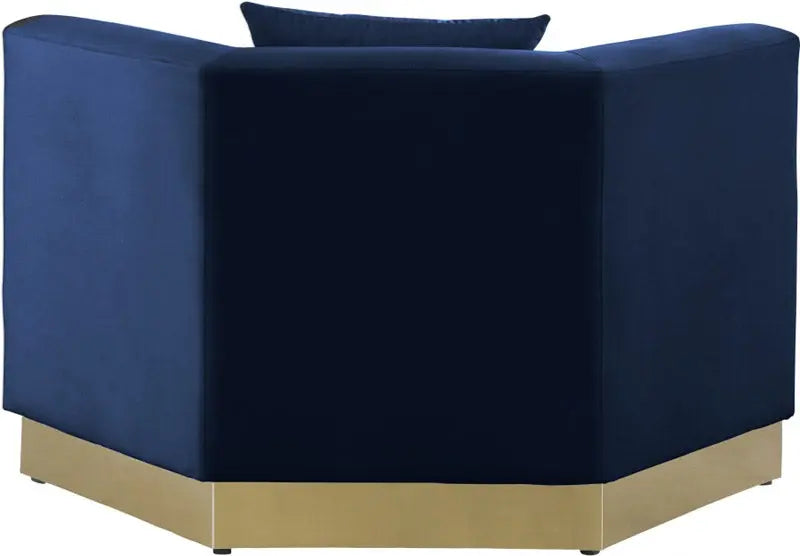 Meridian Furniture - Marquis Velvet Chair In Navy - 600Navy-C - ATL FURNITURE
