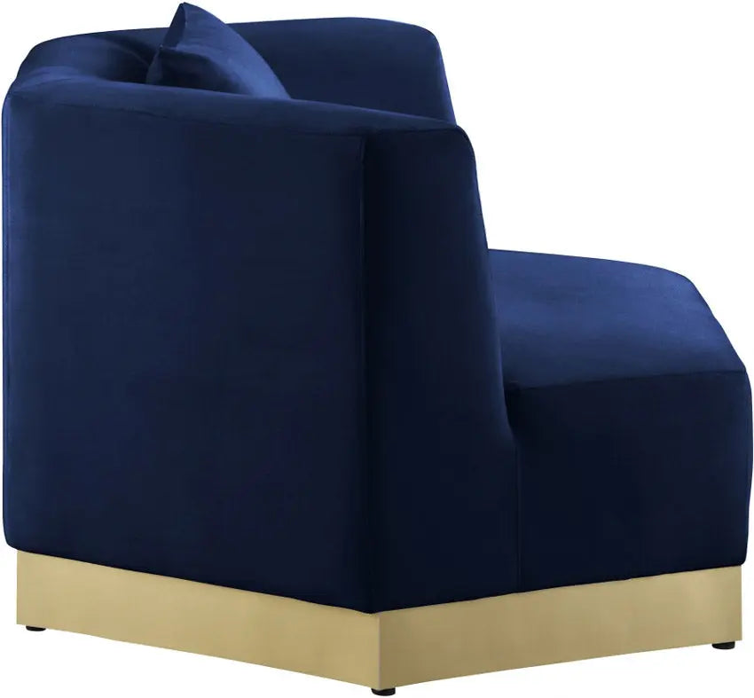 Meridian Furniture - Marquis Velvet Chair In Navy - 600Navy-C - ATL FURNITURE