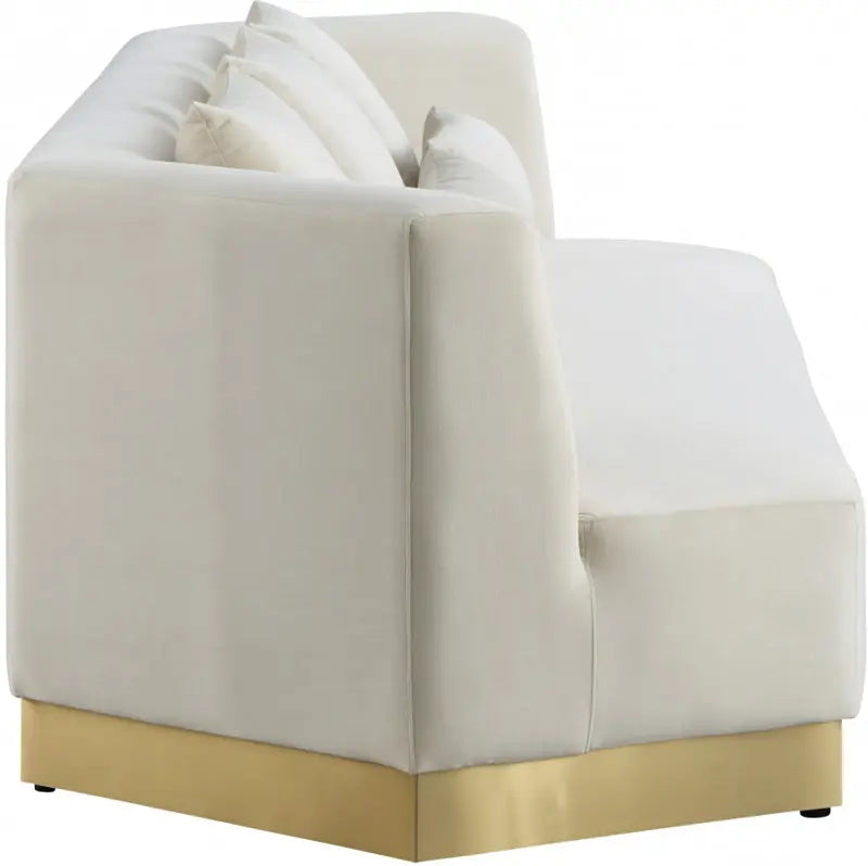 Meridian Furniture - Marquis Velvet Sofa In Cream - 600Cream-S - ATL FURNITURE