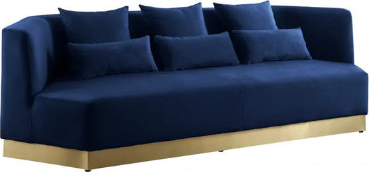 Meridian Furniture - Marquis Velvet Sofa In Navy - 600Navy-S - ATL FURNITURE