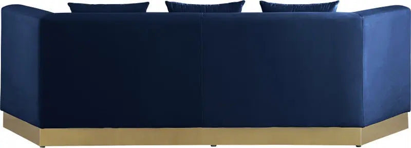 Meridian Furniture - Marquis Velvet Sofa In Navy - 600Navy-S - ATL FURNITURE