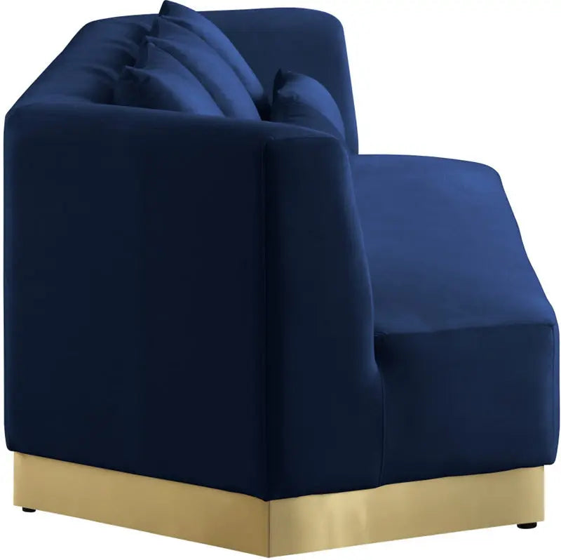 Meridian Furniture - Marquis Velvet Sofa In Navy - 600Navy-S - ATL FURNITURE