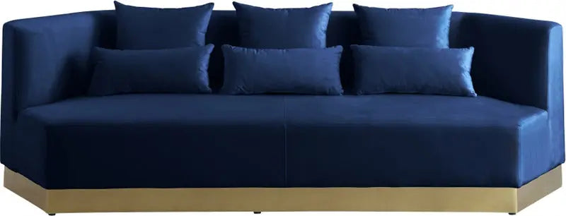 Meridian Furniture - Marquis Velvet Sofa In Navy - 600Navy-S - ATL FURNITURE