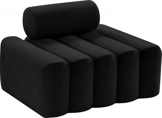 Meridian Furniture - Melody Velvet Chair In Black - 647Black-C - ATL FURNITURE