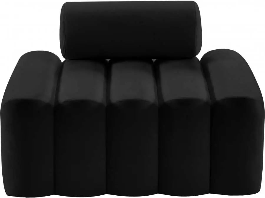 Meridian Furniture - Melody Velvet Chair In Black - 647Black-C - ATL FURNITURE