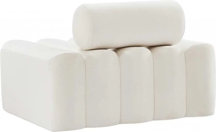 Meridian Furniture - Melody Velvet Chair In Cream - 647Cream-C - ATL FURNITURE