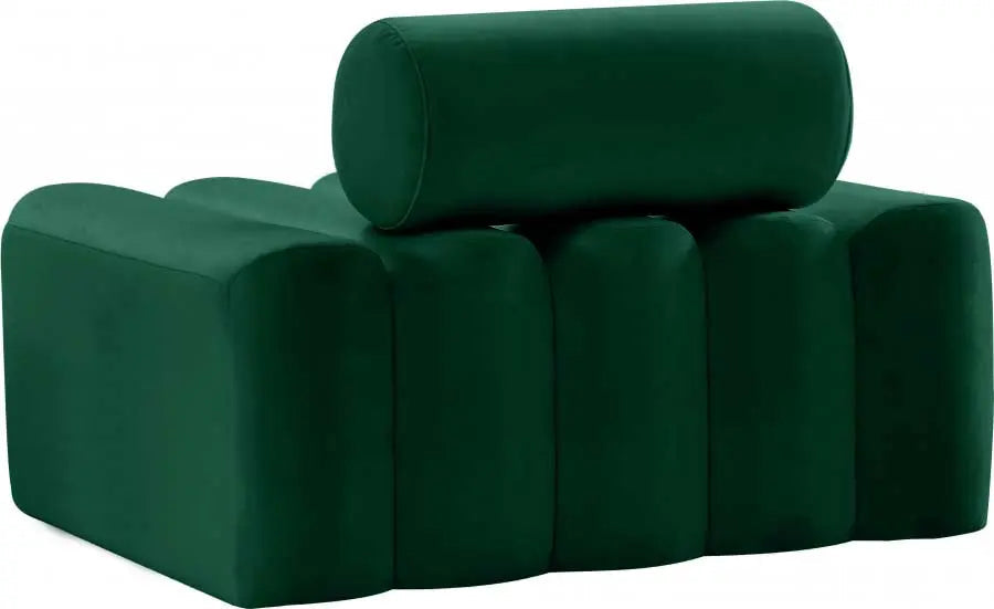 Meridian Furniture - Melody Velvet Chair In Green - 647Green-C - ATL FURNITURE