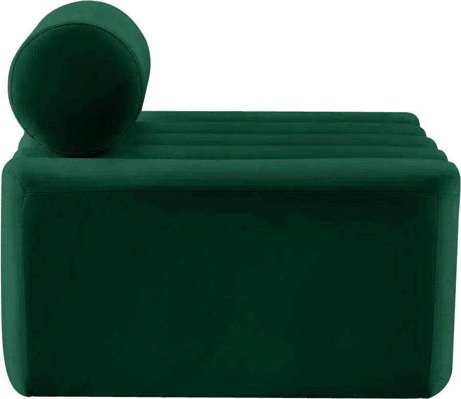 Meridian Furniture - Melody Velvet Chair In Green - 647Green-C - ATL FURNITURE