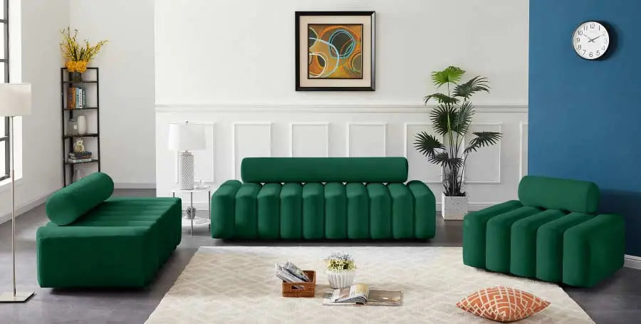 Meridian Furniture - Melody Velvet Chair In Green - 647Green-C - ATL FURNITURE