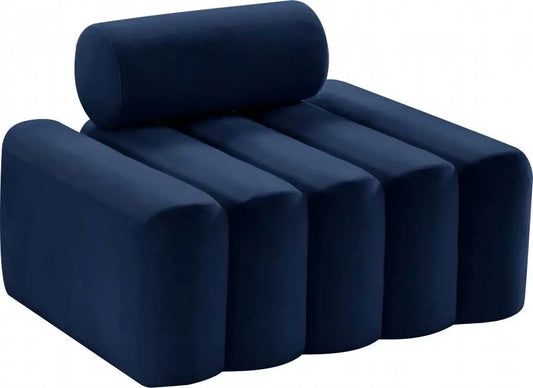 Meridian Furniture - Melody Velvet Chair In Navy - 647Navy-C - ATL FURNITURE