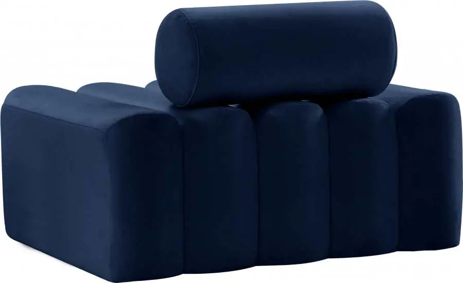 Meridian Furniture - Melody Velvet Chair In Navy - 647Navy-C - ATL FURNITURE