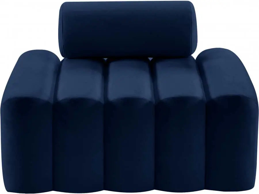 Meridian Furniture - Melody Velvet Chair In Navy - 647Navy-C - ATL FURNITURE