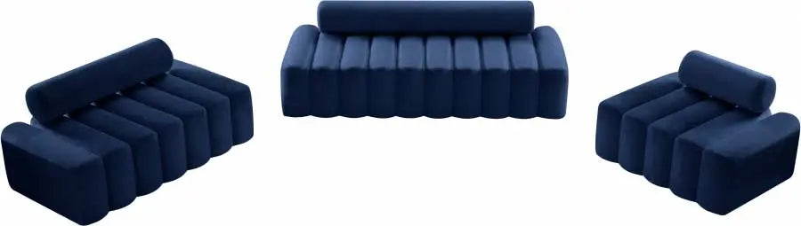 Meridian Furniture - Melody Velvet Chair In Navy - 647Navy-C - ATL FURNITURE